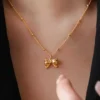 Pendentif Rétro Nœud d'Arc