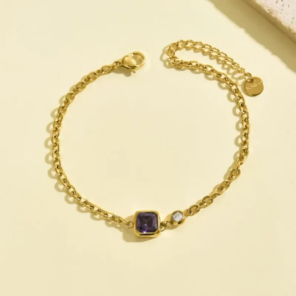 -l-gant-Glamour-G-om-trique-Acier-Inoxydable-304-Plaqu-Or-14K-Gemme-Zircon-Cha-ne-Maillons-Cubains-Bracelets-En-Masse (1) Glamour Cubique